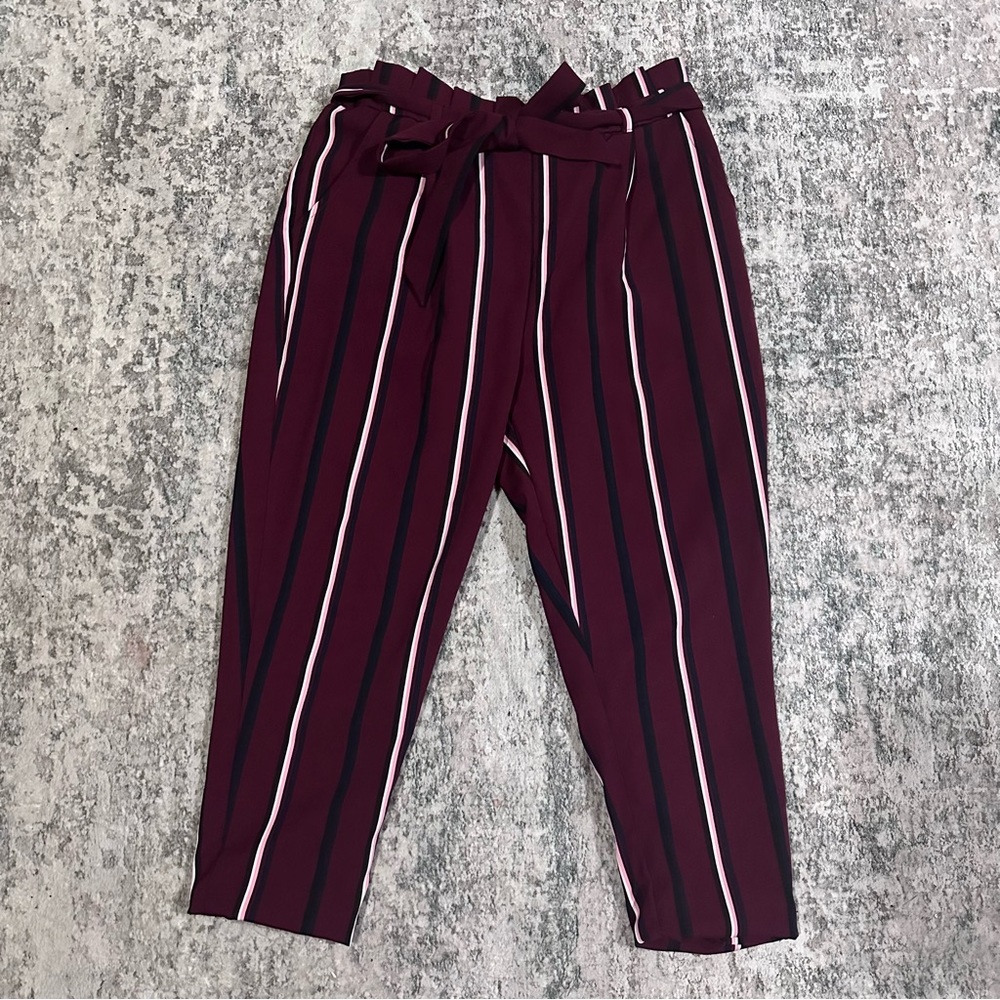 Striped Ponte Pants size large PRICE FINAL